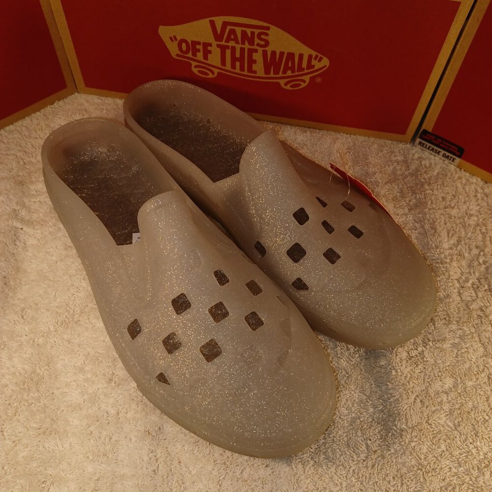 Vans  Unisex Mule T Slip On (Glitter Gray) VN0005V8GF - Picture 8 of 12